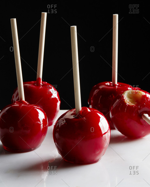 Group of candied apples - Offset