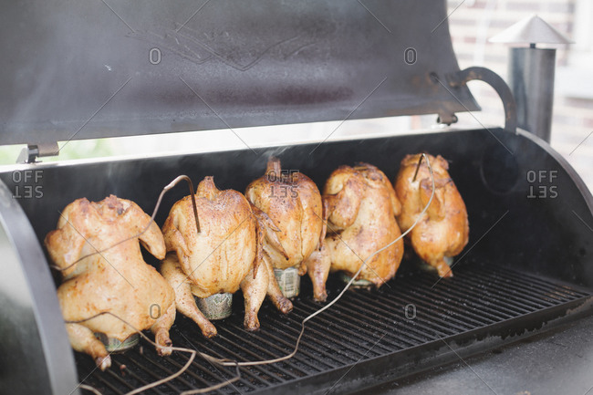 Grilled whole organic chicken Stock Photo by ©NatashaBreen 148740225