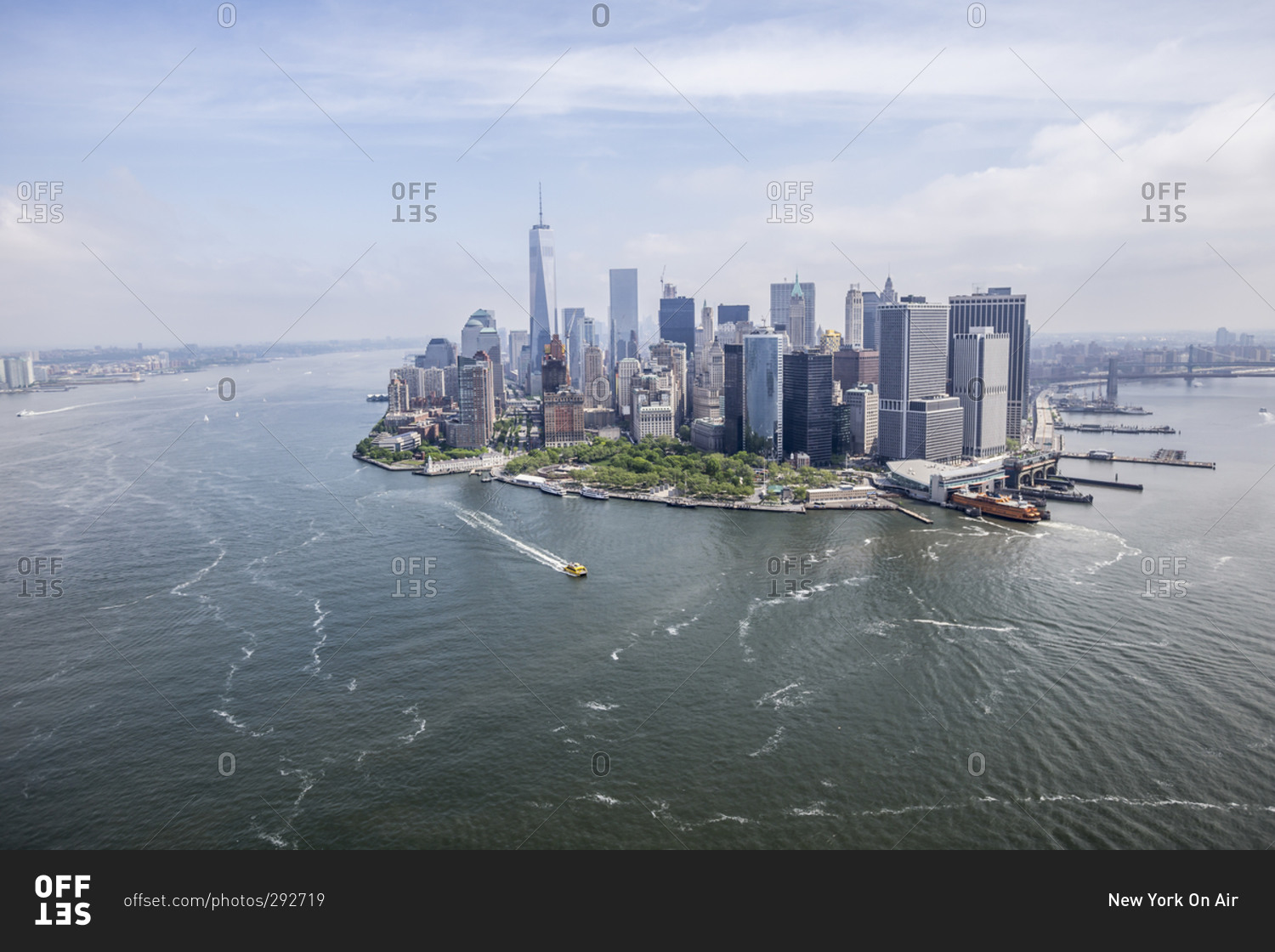 View of lower Manhattan, New York City, NY