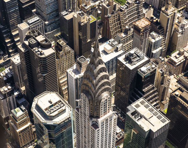 New York City, NY, USA - June 7, 2015:View of The Chrysler Building in Manhattan, New York City, NY