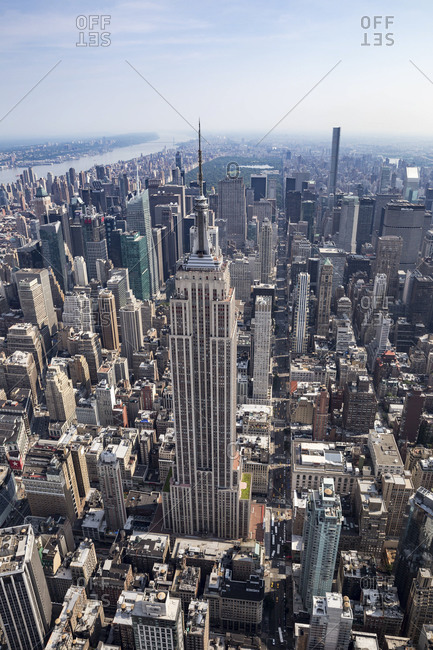 New York City, NY, USA - July 12, 2015: View of the Empire State Building Manhattan, New York City, NY
