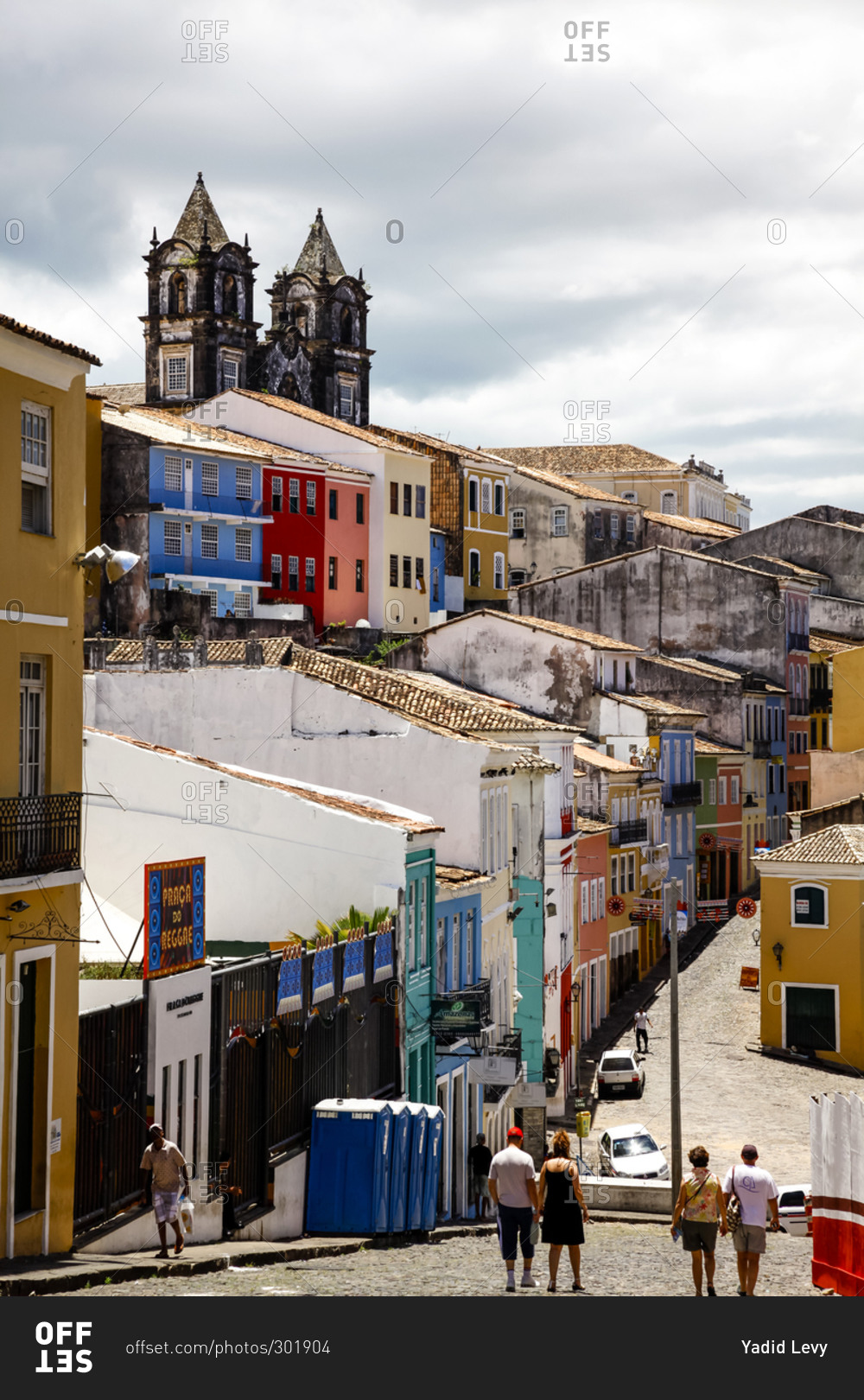 Colonial architecture and cobbled streets of Largo de Pelourinho
