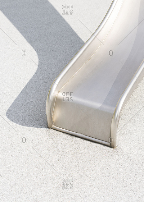 Metal slide on a sunny day