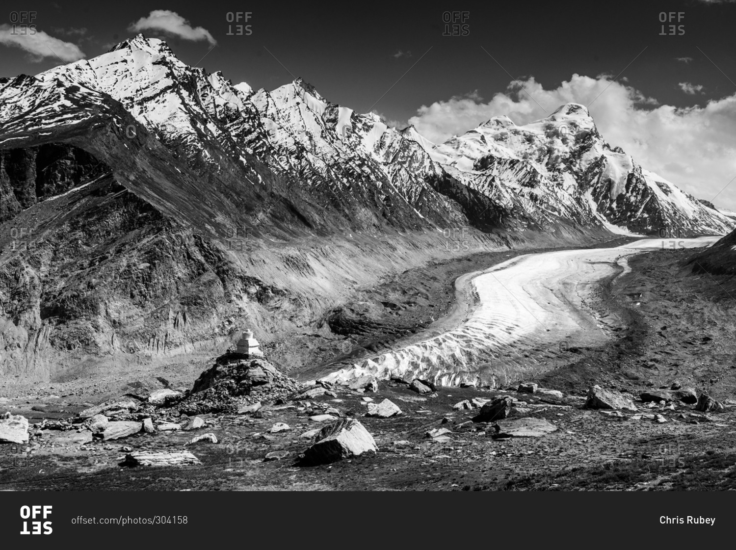 Drang-drung Glacier Mountains In Ladakh, India Stock Photo - Offset