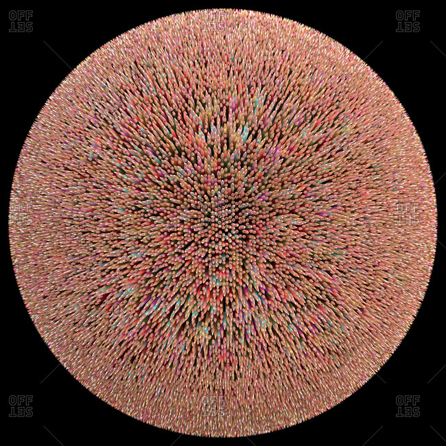 Illustration of colored pencils