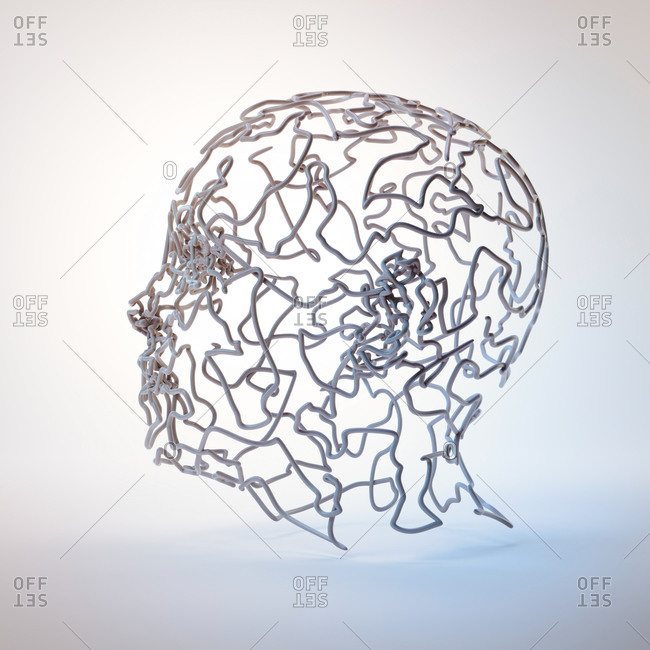 Human head, conceptual illustration