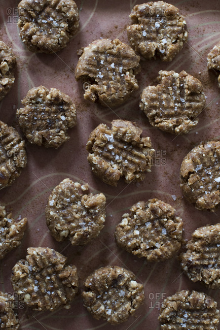 Close up of peanut butter cookies