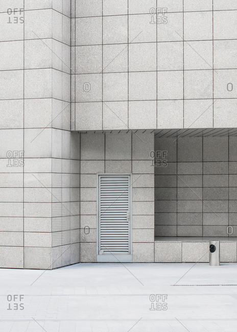 Grid patterned building exterior