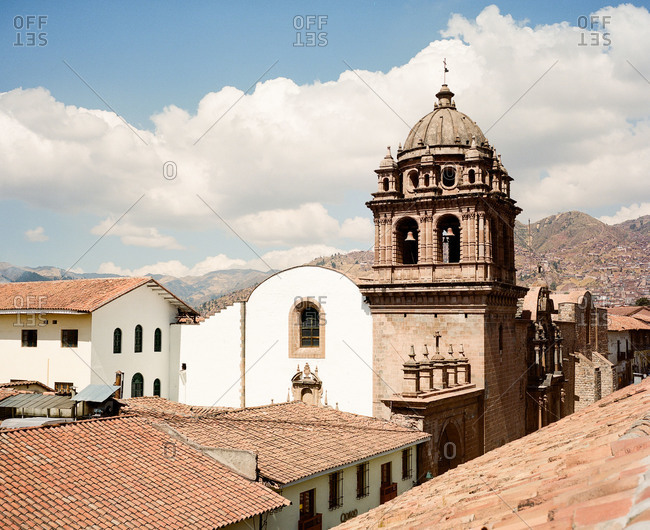Church bell tower in Cusco, Peru