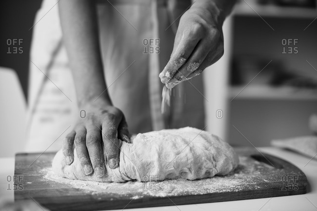 Woman making bread - Offset Collection