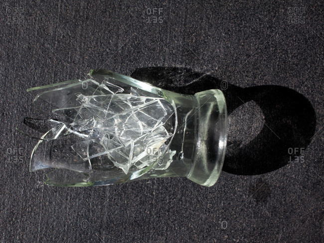 broken glass cup