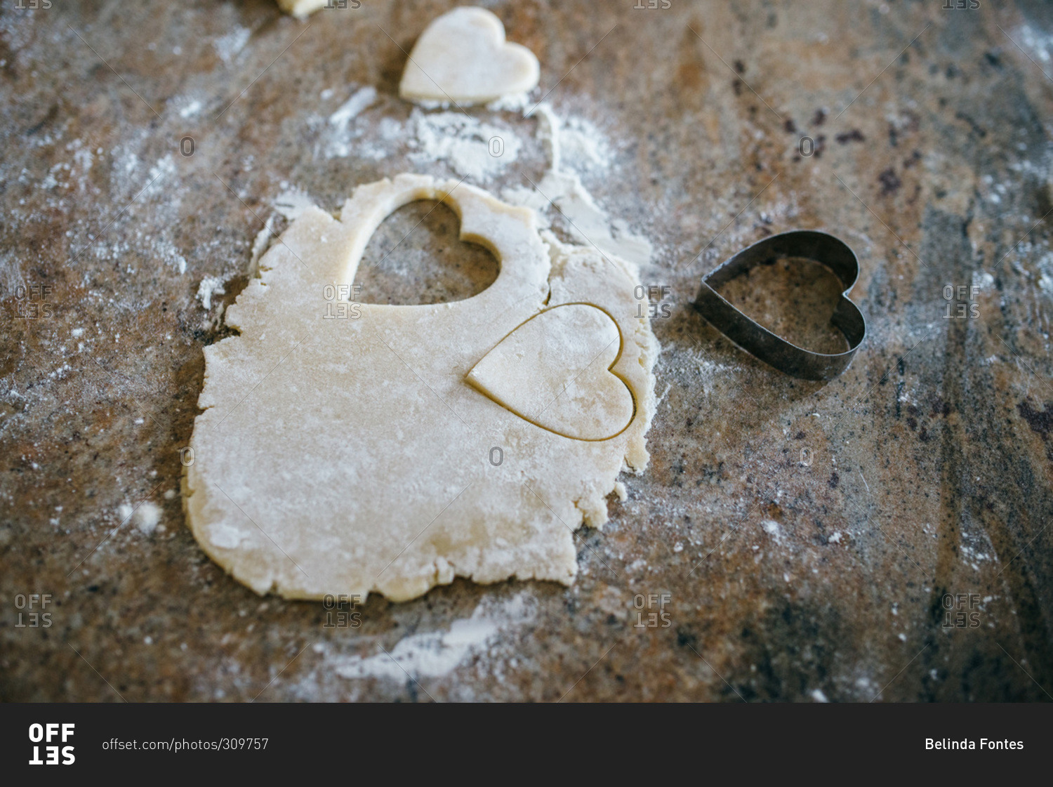 Making Valentine cookies
