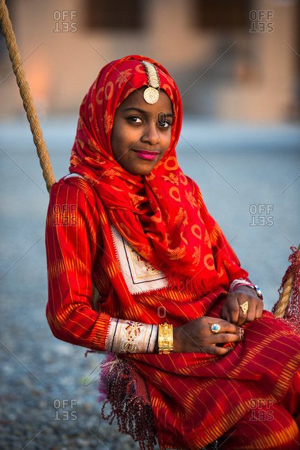 Muscat, Oman - February 4, 2015: Portrait of an Omani girl