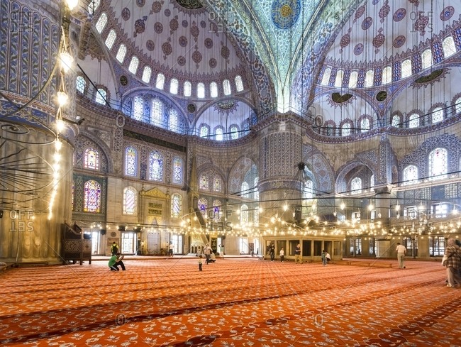 Istanbul Turkey June 18 2014 Interior Of Sultan Ahmet