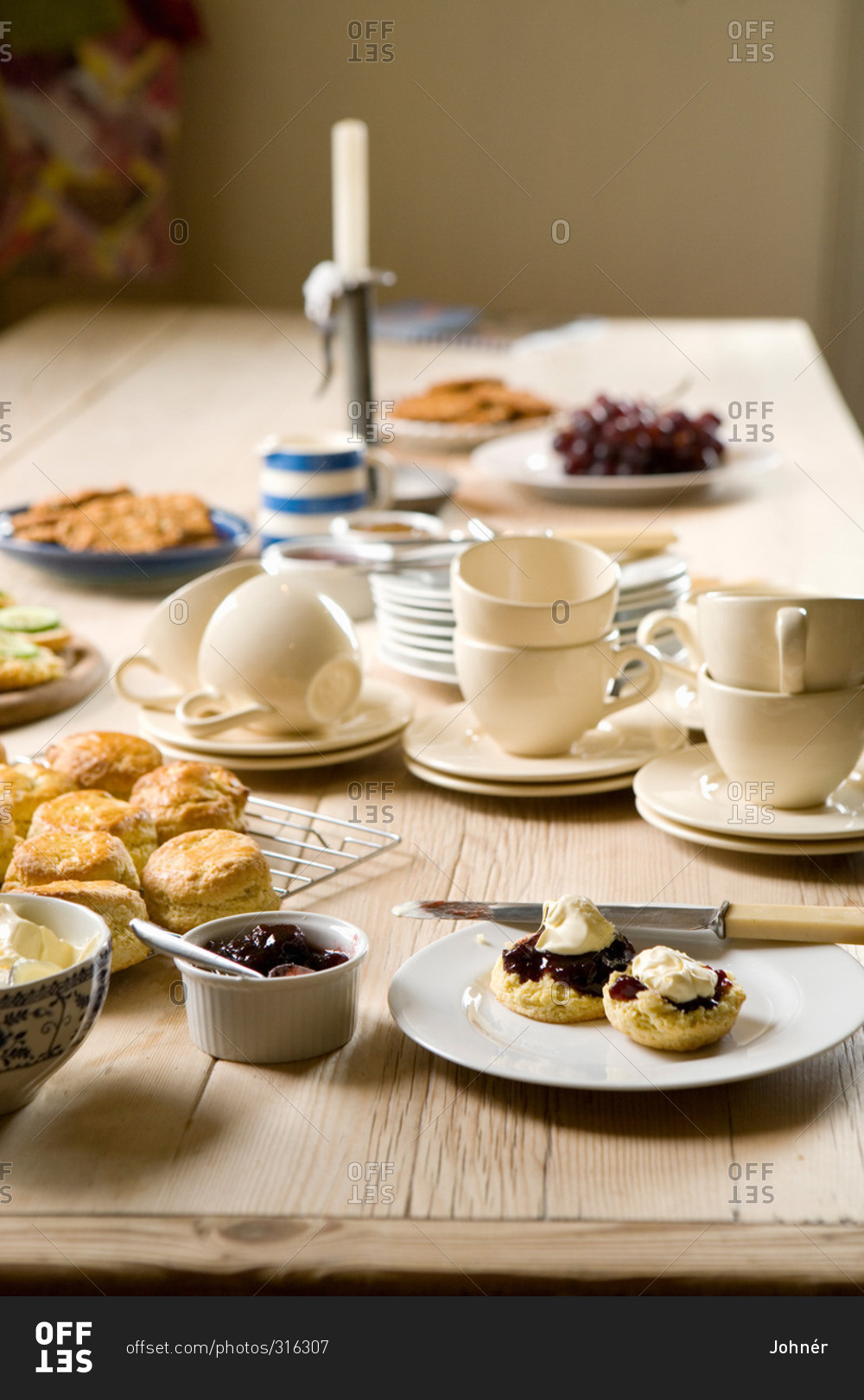 Afternoon tea table setting, England
