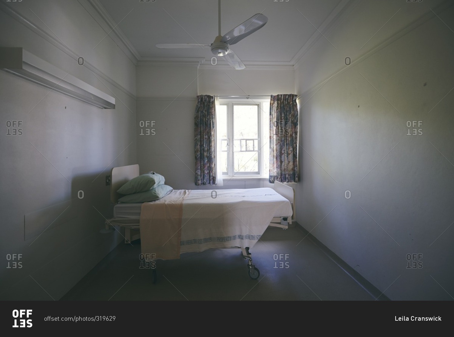 Wide angle view of a single room in an Australian nursing home