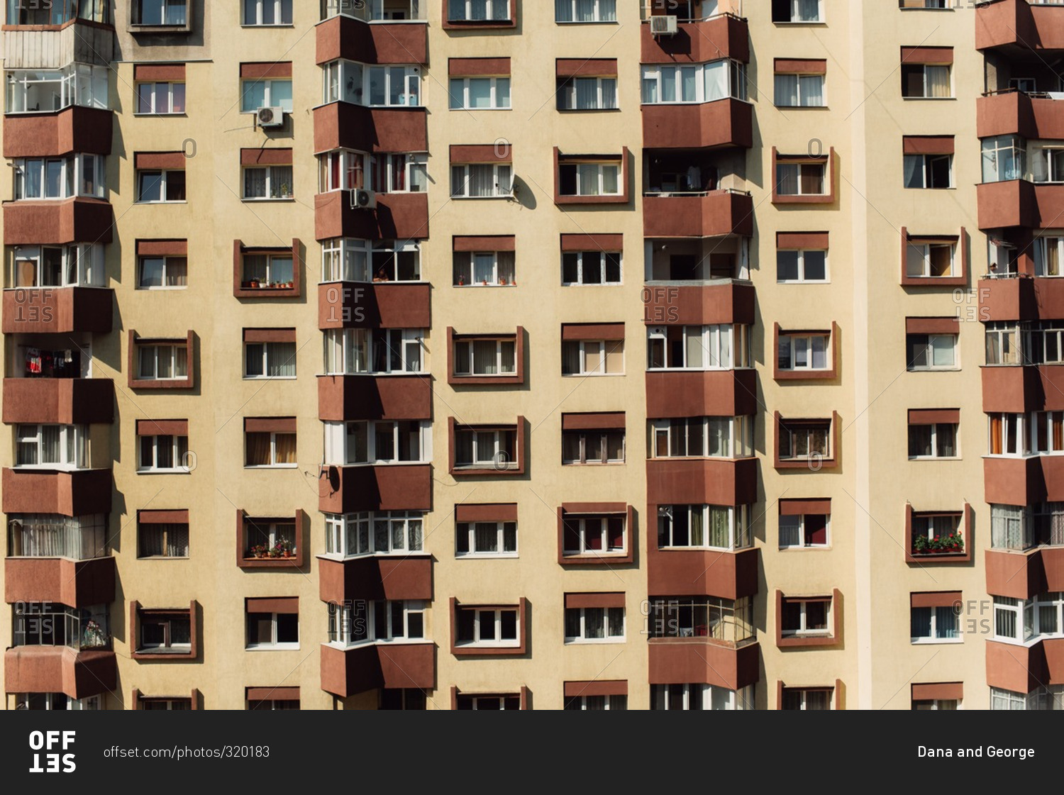 Exterior of apartment building Offset stock photo OFFSET