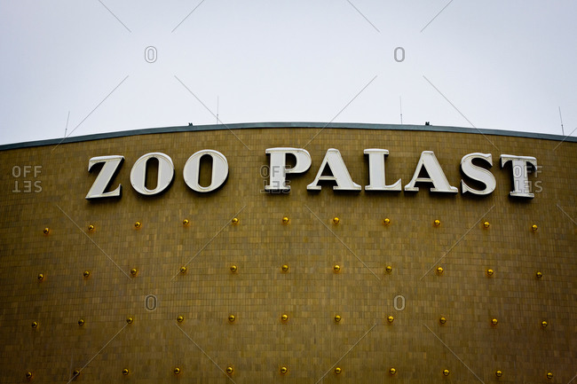 Berlin, Germany - January 30, 2014: Facade detail of the Zoo Palast cinema