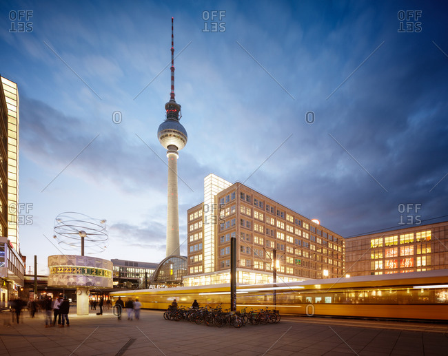 Berlin cityscape at dusk