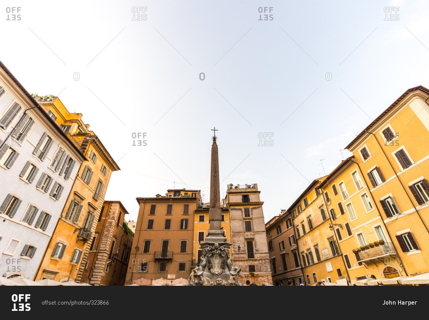 A fountain and buildings in Rome