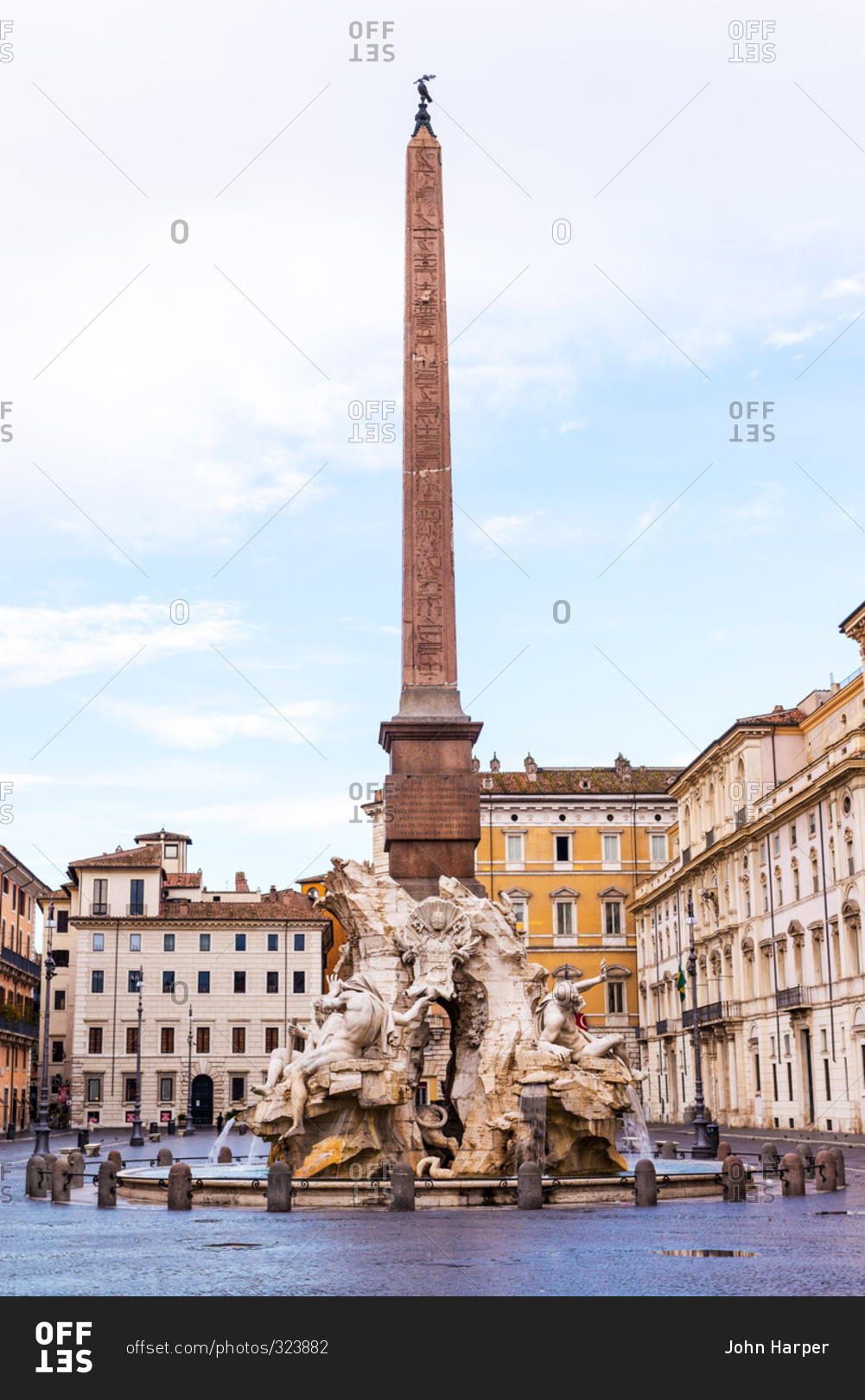 Fountain in Piazza Navona, Rome, Italy