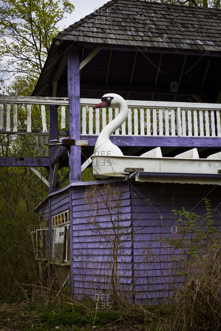 Swan Pedal Left On Top Of A Building In The Abandoned Spreepark Swan Pedal Left On Top Of A Building In The Abandoned Spreepark Berlin Germany Stock Photo Offset