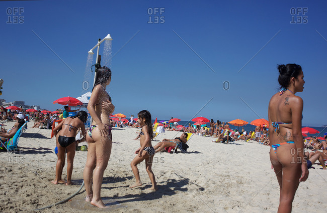 Shower naked beach All Public