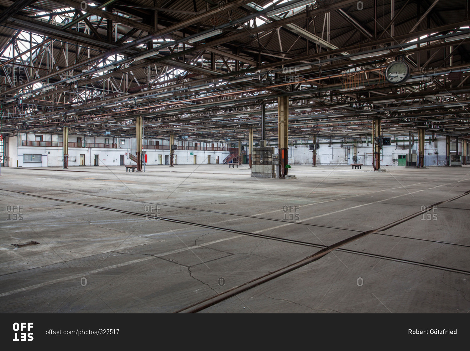 Empty warehouse floor