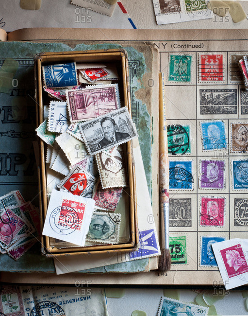 A collection of postage stamps