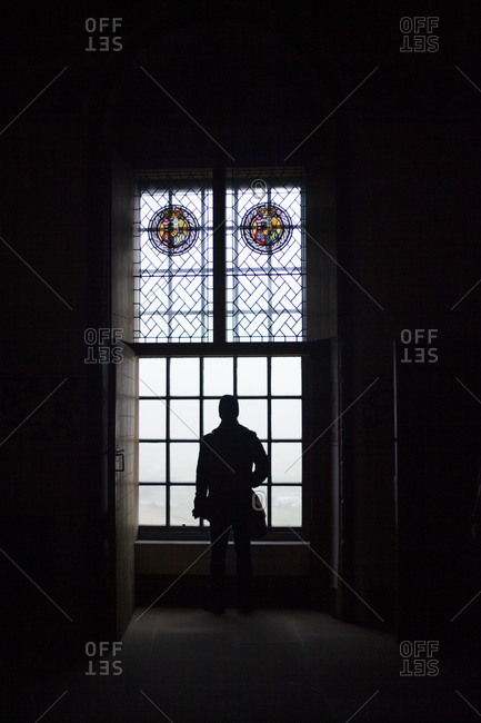 Silhouette of a person standing in front of a window | Stock Images Page |  Everypixel