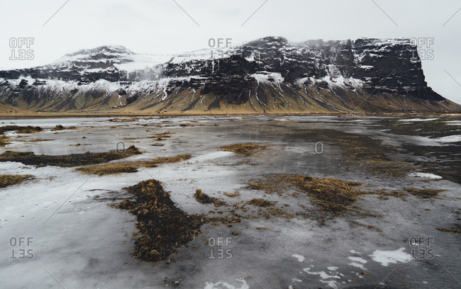 Wintery landscape in remote Iceland