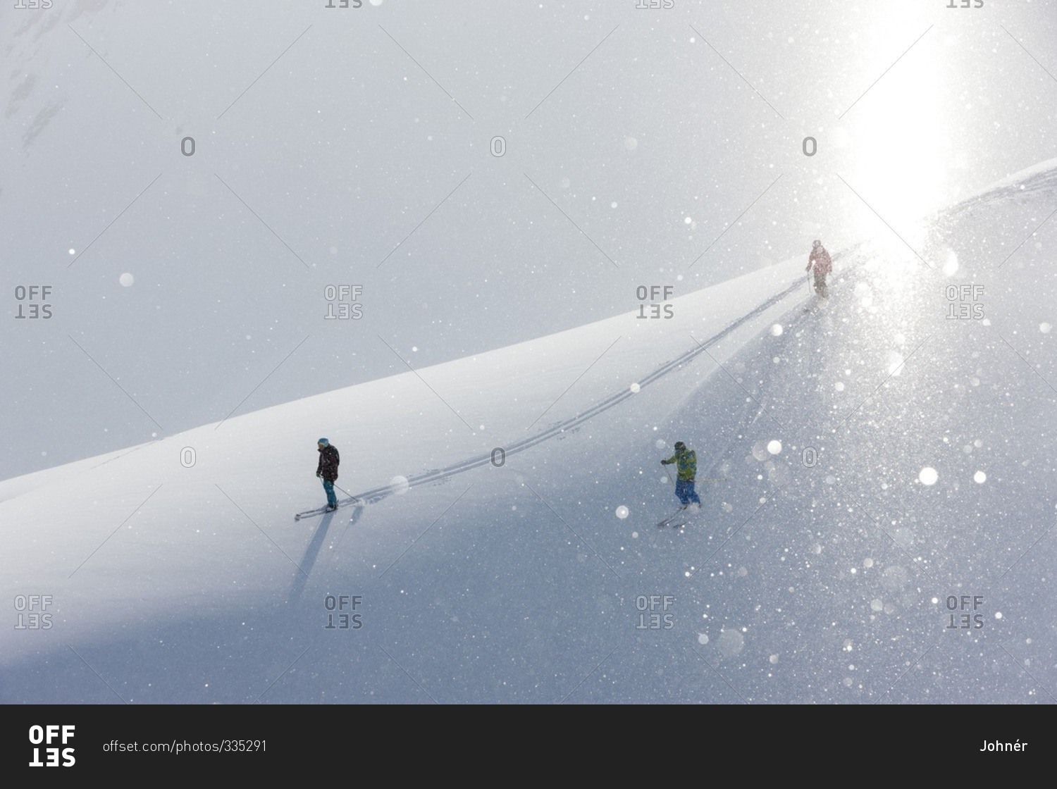 People skiing
