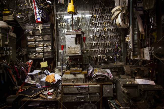 Key making shop in China