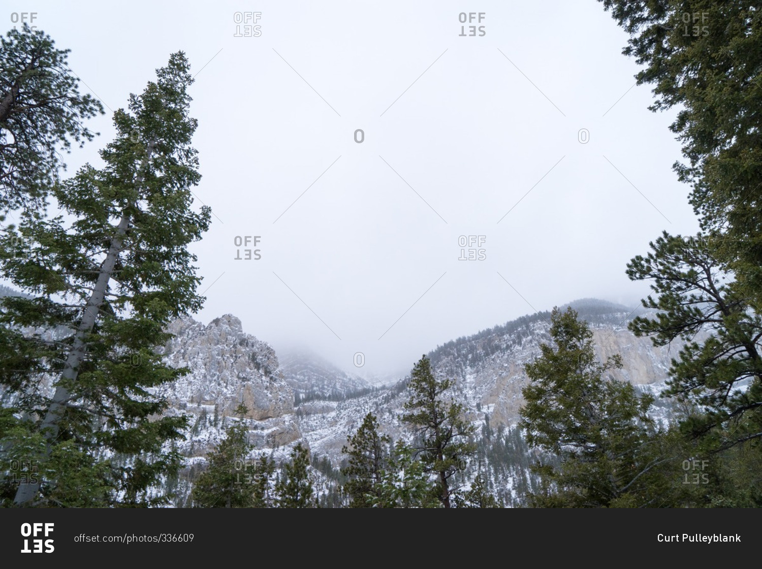 Mountains with light snow, Mount Charleston, Nevada