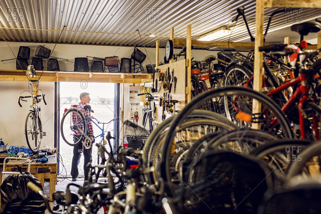 working at a bike shop