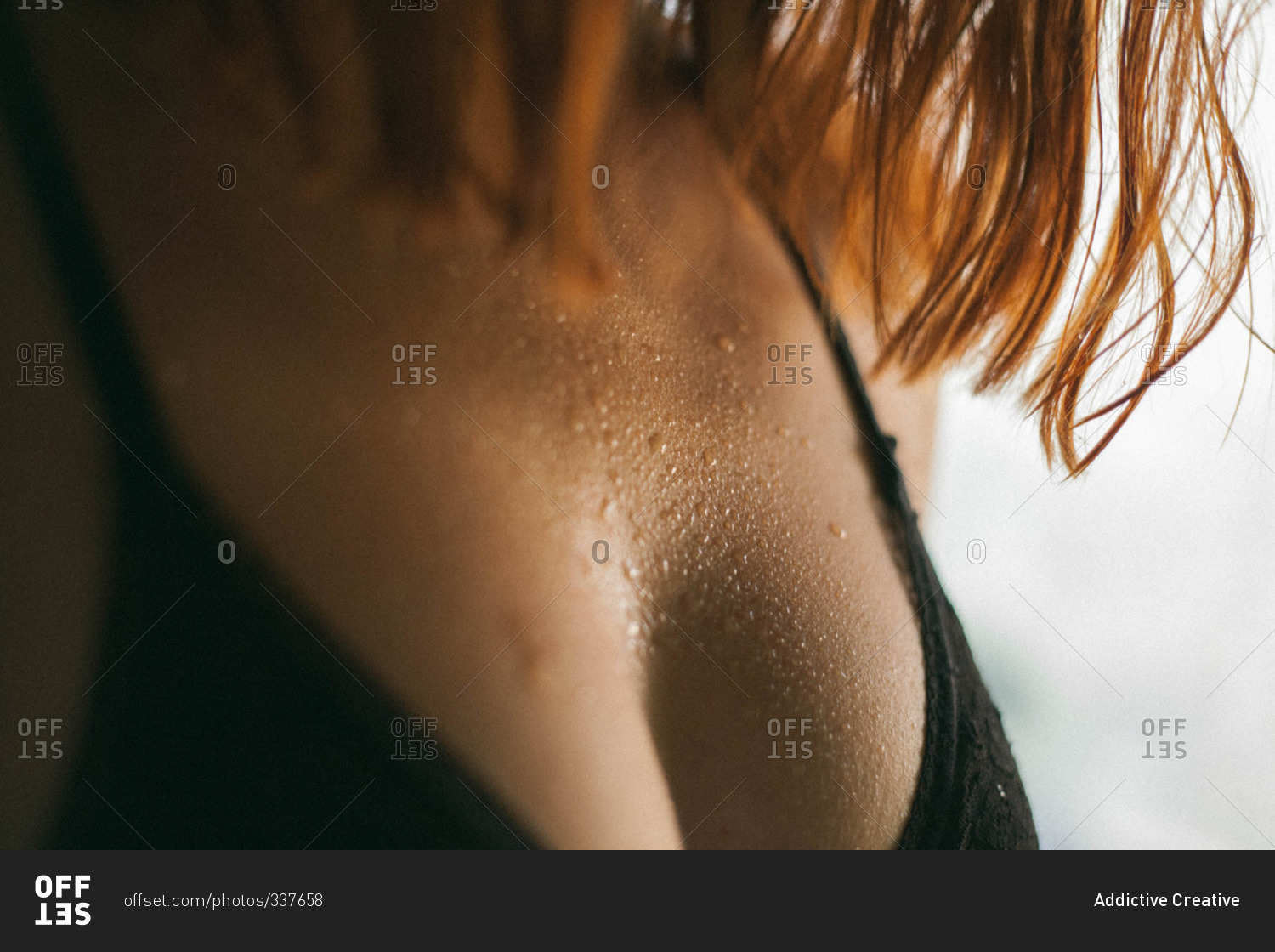Woman's chest, close-up - Stock Photo - Dissolve