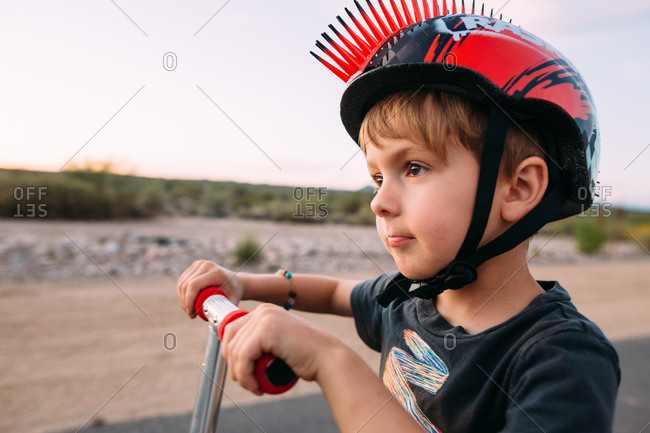 spiked bike helmet