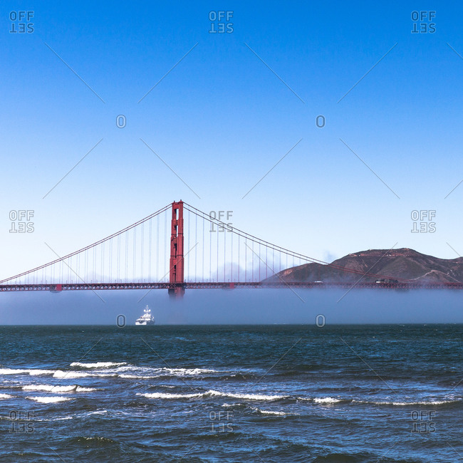 Misty Golden Gate bridge, San Francisco, California, USA