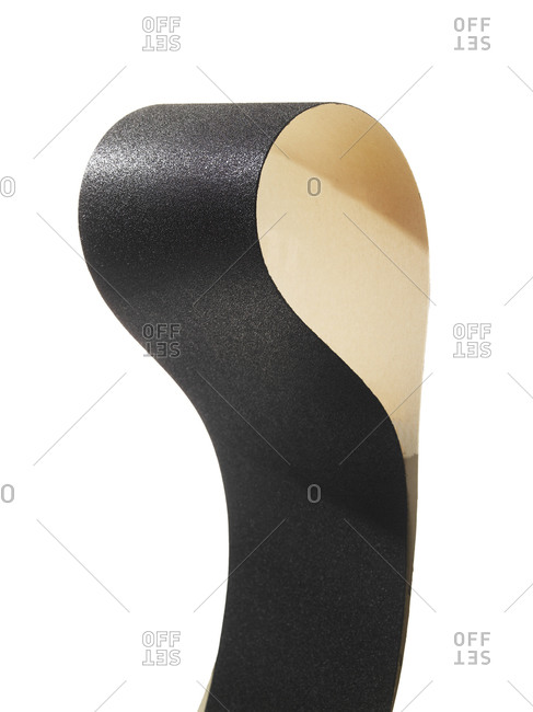 Strip of black sandpaper
