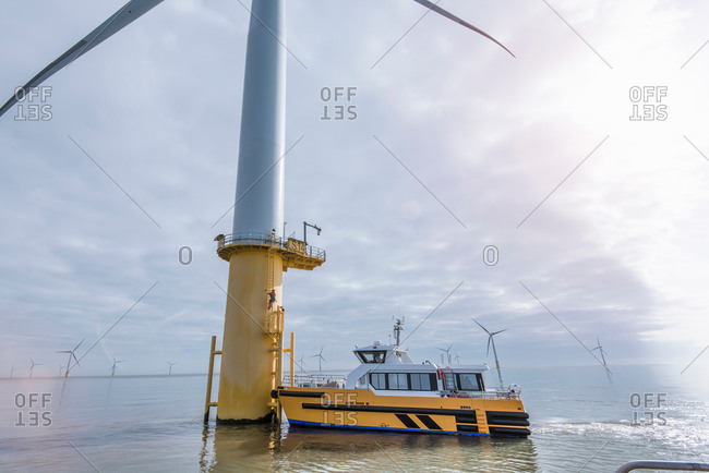 boat wind turbine offshore wind turbine stock photos offset boat wind turbine offshore wind turbine stock photos offset