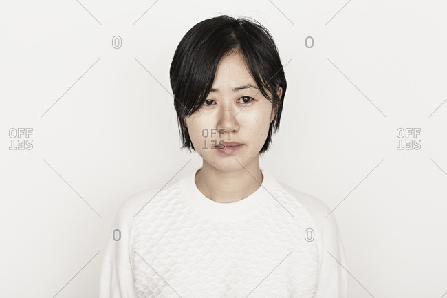 Portrait of a pensive woman