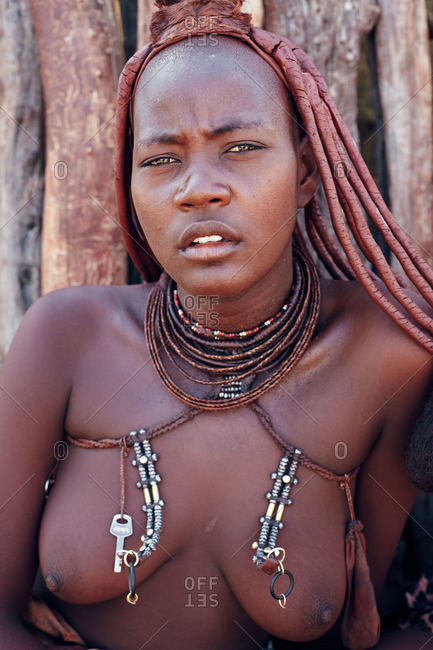 Namibia - March 17, 2016: Traditional Himba woman in Namibia