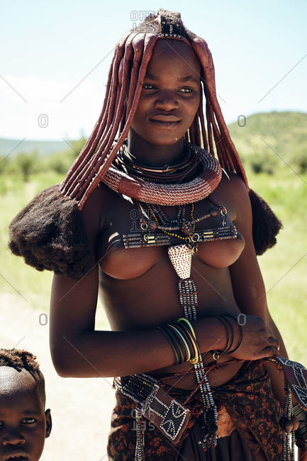 Namibia - March 17, 2016: A woman of Himba tribe, Namibia