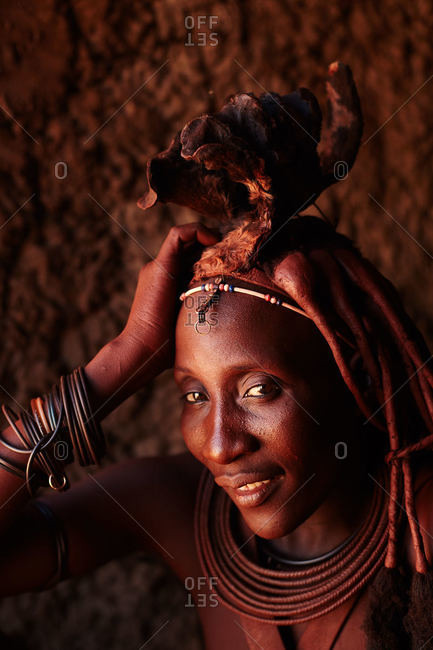 Namibia - March 18, 2016: Middle aged Himba woman, Namibia