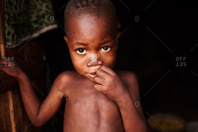 Namibia - March 20, 2016: A small child in Namibia