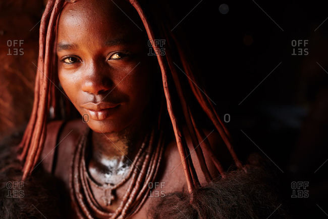 Namibia - March 20, 2016: Himba woman in Namibia