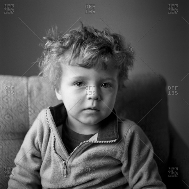 Black to White Messy Boy Hair