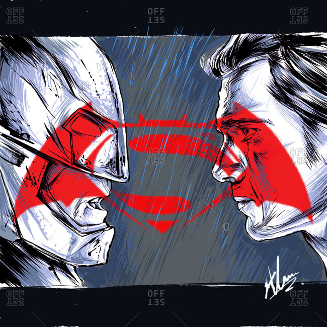 Illustration of Batman and Superman