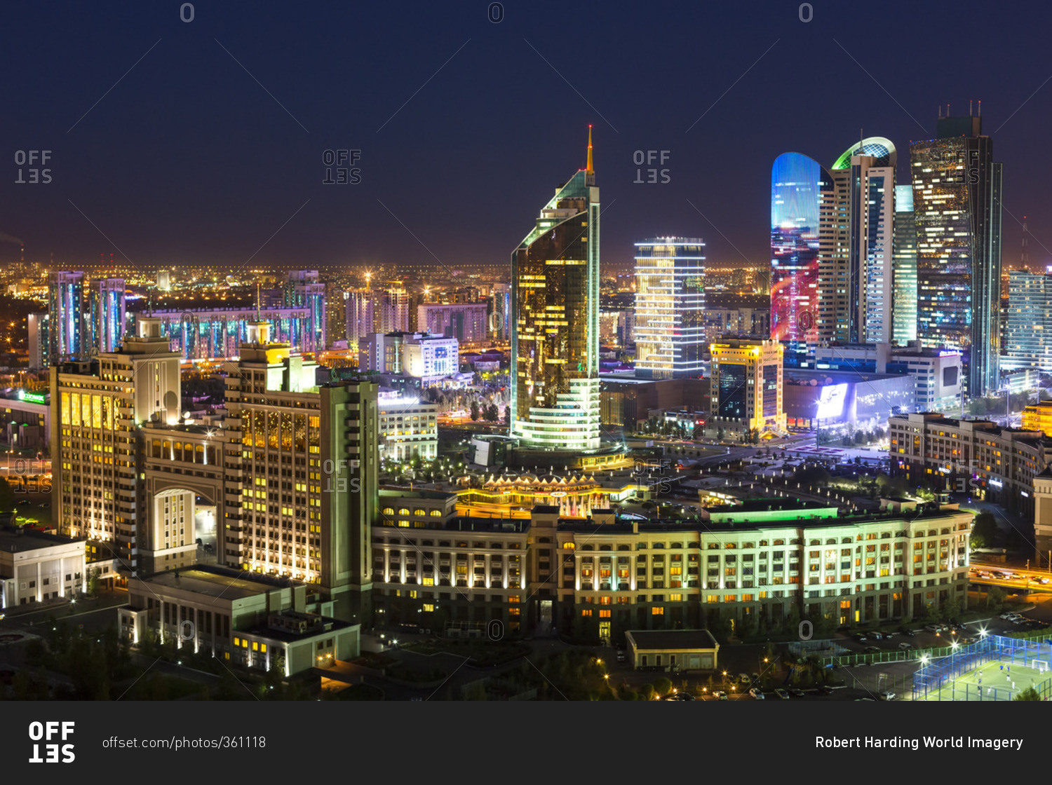 Central Asia, Kazakhstan, Astana, the city center and central business district