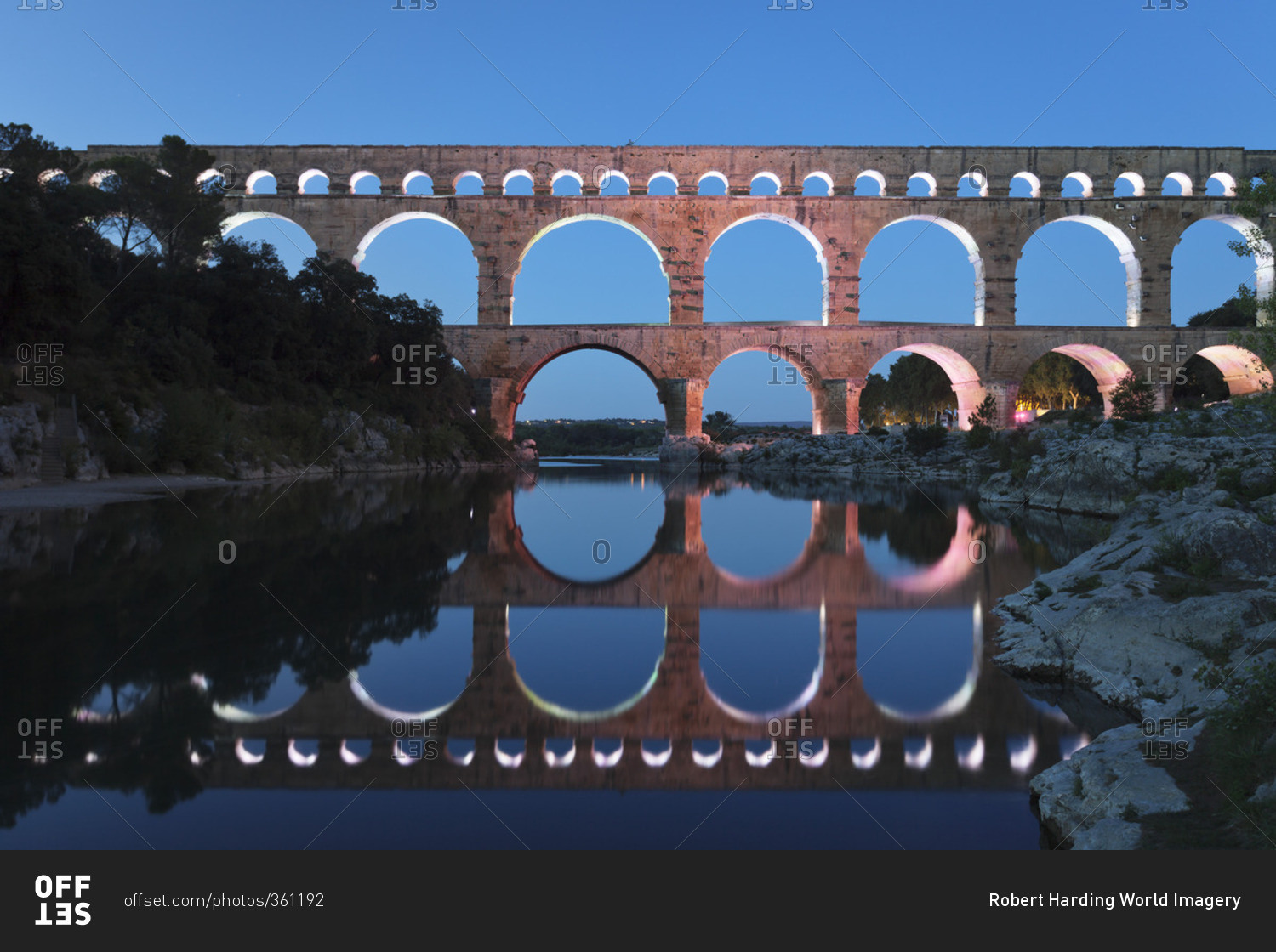 Pont du Gard, Roman aqueduct, UNESCO World Heritage, River Gardon, Languedoc-Roussillon, southern France, France